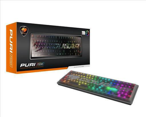 Cougar Puri RGB Gaming Mechanical Keyboard with Cherry MX Blue Switches and RGB Lighting (English US)