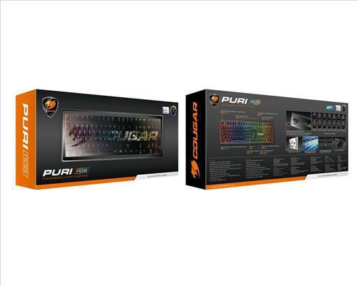 Cougar Puri RGB Gaming Mechanical Keyboard with Cherry MX Blue Switches and RGB Lighting (English US)