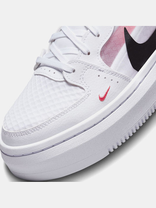 Court Vsion Alta Flatforms Sneakers White / Black / Sea Coral
