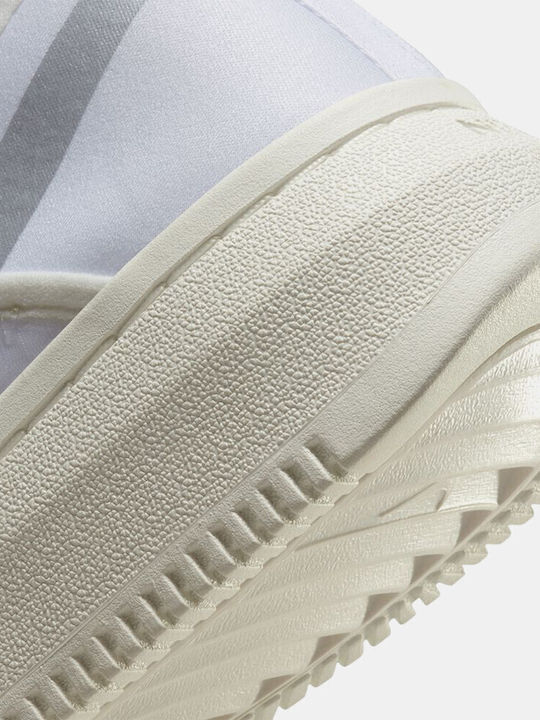 Court Vision Alta Γυναικεία Flatforms Sneakers White / Sail / Metallic Silver