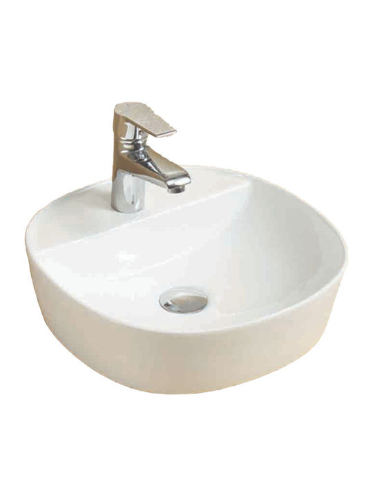 Gloria Fondo Vessel Sink Porcelain 40x40x12cm White