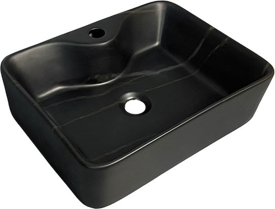Gloria Dolce Marmo Nero Επικαθήμενος Νιπτήρας Μαρμάρινος 49x38x13cm Μαύρος Gloria Dolce Marmo Nero Επικαθήμενος Νιπτήρας Μαρμάρινος 49x38x13cm Μαύρος