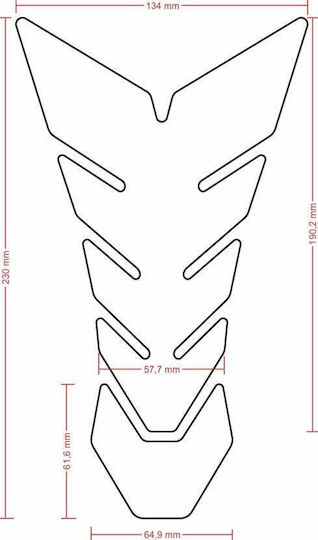 One Design Αυτοκόλλητο Προστατευτικό Ρεζερβουάρ Μαύρο