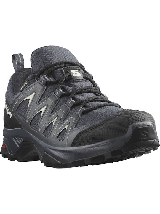 Salomon X Braze GTX Γυναικεία Ορειβατικά Παπούτσια Αδιάβροχα με Μεμβράνη Gore-Tex India Ink / Black / Desert Sage