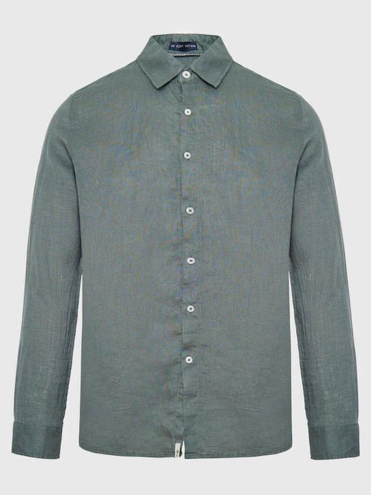 FBM007-00105 Long-sleeved Linen Shirt Dusty Green