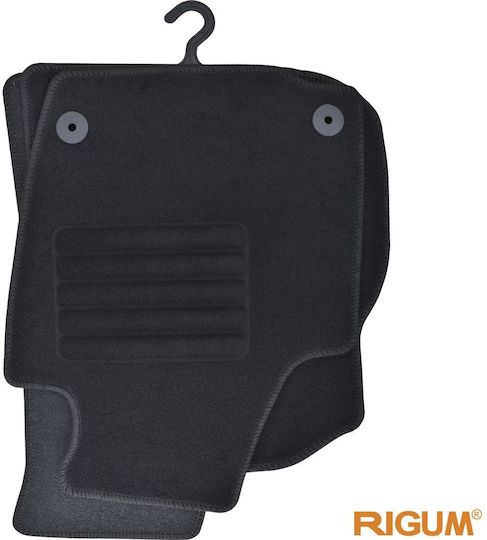 Rigum Set of Front and Rear Mats 4pcs for Toyota Hilux VIII 4D Black