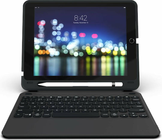 Zagg Slim Book Go UK Layout Flip Cover με Πληκτρολόγιο στα Αγγλικά US Μαύρη (iPad Pro 2020 11")