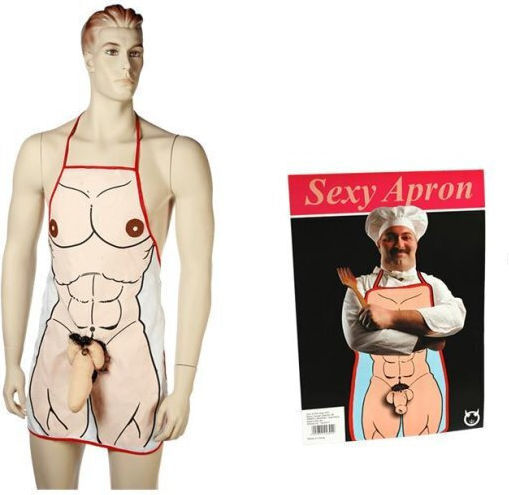 Out of the Blue Penis Apron Kitchen Sexy Δώρο Apron with Plush Penis LC-4029811243020