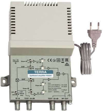 Terra Electronics House Amplifier Gain 34-44 dB Κεντρικός Ενισχυτής Δορυφορικής HS004