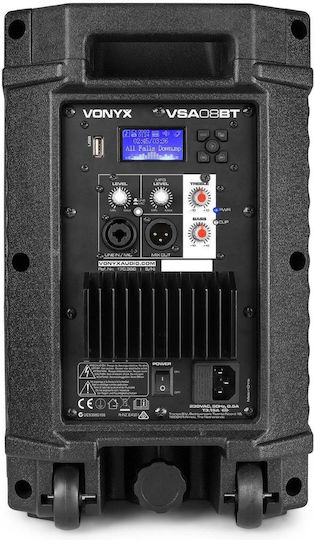 Vonyx VSA08BT 170.368 Active Speaker PA 250W with Woofer 8" 25x23.5x38.5cm.