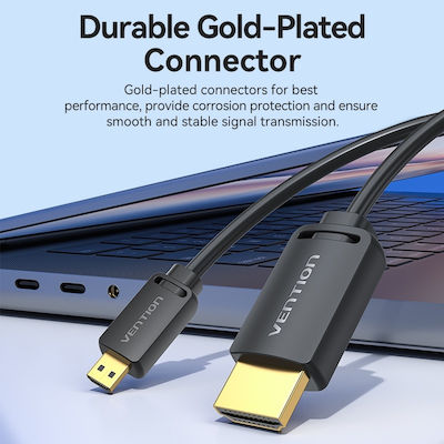 Vention HDMI 2.0 Cable mini HDMI male - HDMI male 2m Black