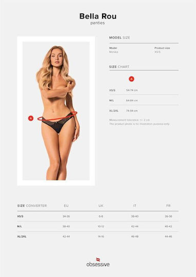 Obsessive Frauen Sexy Panty Schwarz