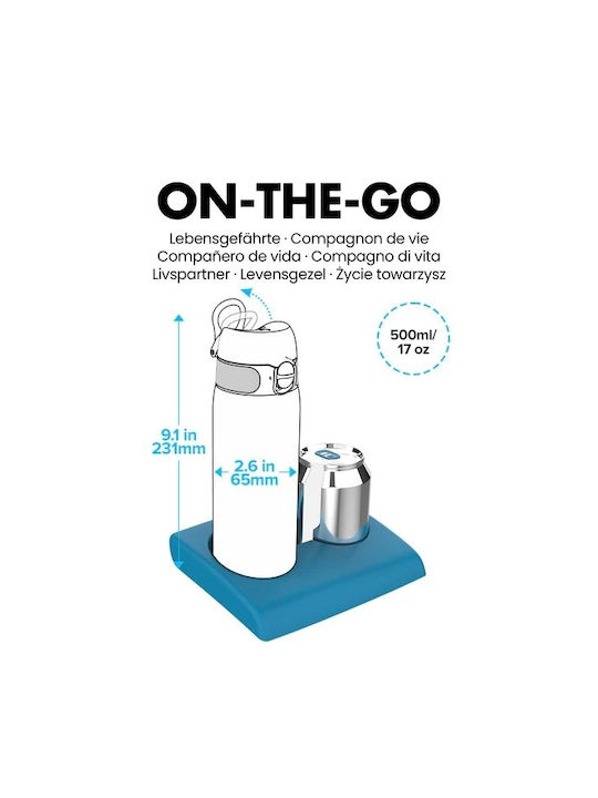 Ion8 Ανοξείδωτο Παγούρι 600ml Μαύρο