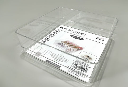 ArteLibre Cosmetic Organizer Case Transparent 15.3x15.3x5.2cm