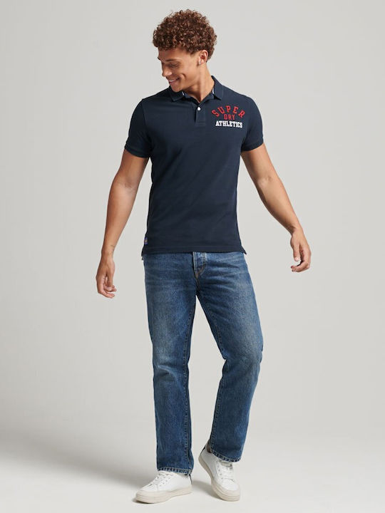 Superstate Polo Kurzarmbluse Marineblau