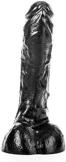 All Black Dong Ρεαλιστικό Dildo με Όρχεις Μαύρο 25.5cm