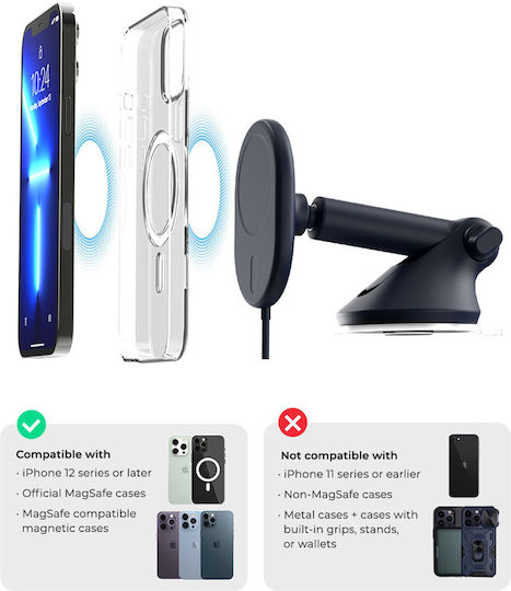 iOttie Velox Wireless Car Mobile Mount with Magnet MagSafe Black
