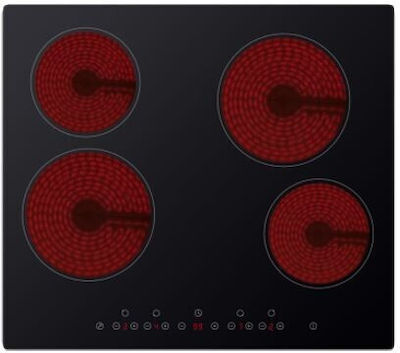 Midea Autonomous Cooktop with Ceramic Burners 59x52cm