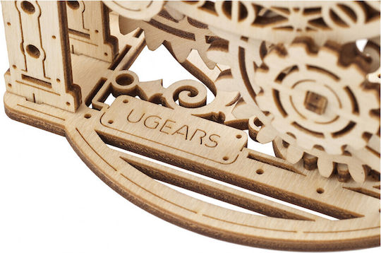 Ugears Tabletop Wooden Clock with Beige Alarm Clock 70163