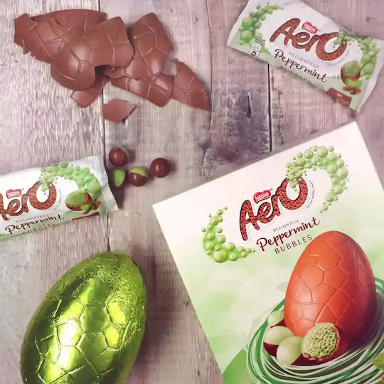 Nestle Aero Mini Αυγά Πασχαλινά Σοκολατάκια Γάλακτος Μέντα 70gr