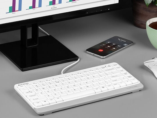 A4Tech Fstyler FK11 Само клавиатура Английски US Бял