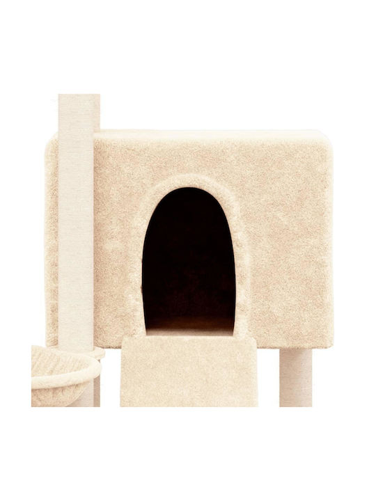 vidaXL Kratzbaum Katzenbäume Beige 3 Ebenen 71.5x60x96cm