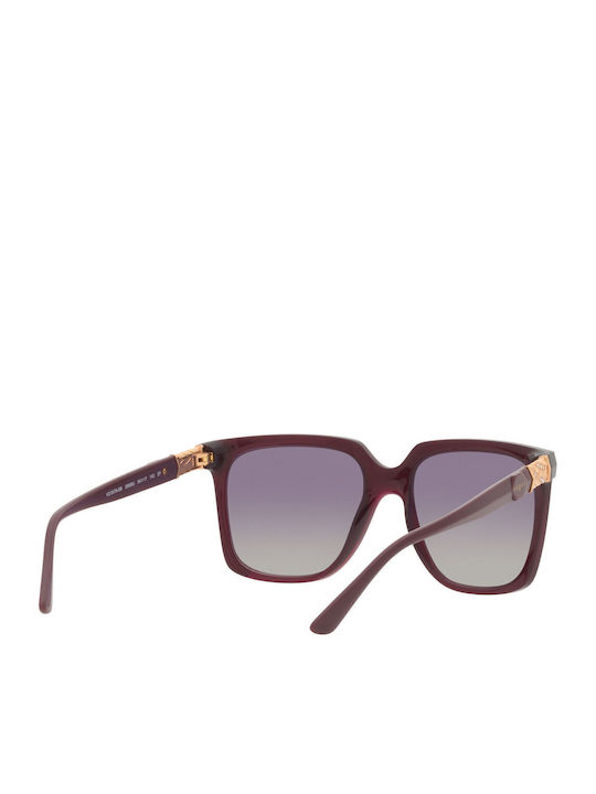 Vogue Women's Sunglasses with Burgundy Plastic Frame and Gray Gradient Polarized Lens VO5476SB 29898J