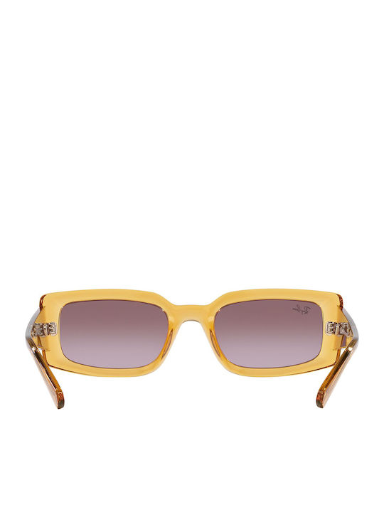 Ray Ban Kiliane Unisex Ochelari de soare cu Galben Cadru și Violet Degrade Lentilă