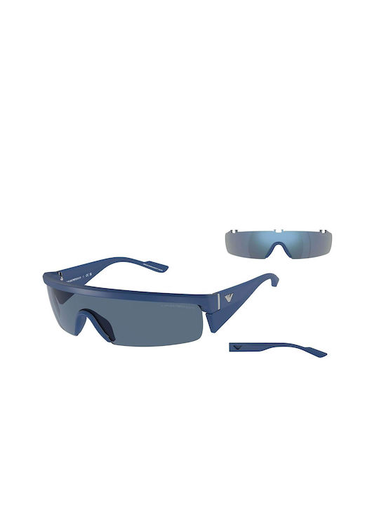 Emporio Armani Men's Sunglasses with Navy Blue Plastic Frame and Blue Lens EA4204U 601380