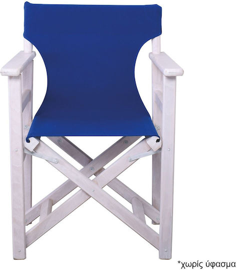 Woodwell Holzrahmen für Regiestuhl 61x52x85cm Weiß E7770,8