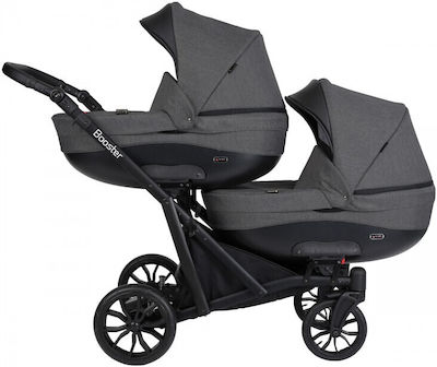 Kunert Booster 3 In 1 Verstellbar Doppelter Kinderwagen Geeignet für Neugeborene Grafit