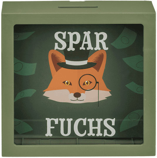 Spar Fuchs Κουμπαράς Πλαστικός Πράσινος 15x5x16cm