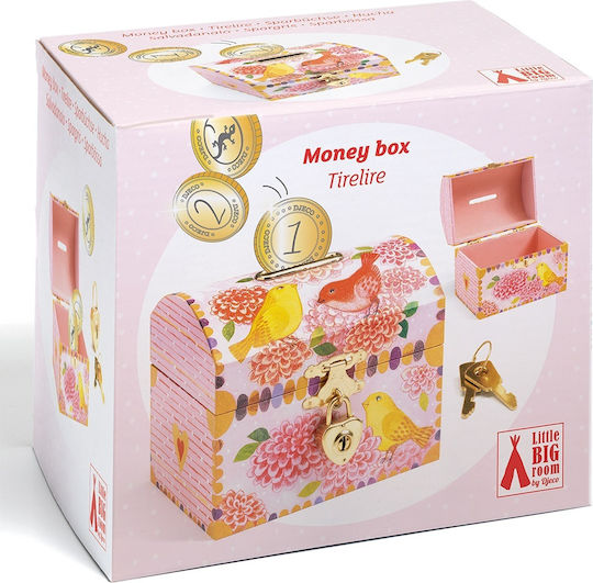 Djeco Παιδικός Κουμπαράς Ξύλινος Πολύχρωμος 12x8x10cm