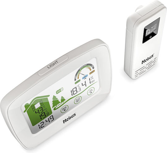 Mebus 40903 Wireless Digital Weather Station Wall Mounted White
