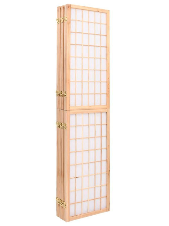 vidaXL Japanese Style Decorative Room Divider Wooden with 6 Panels 240x170cm