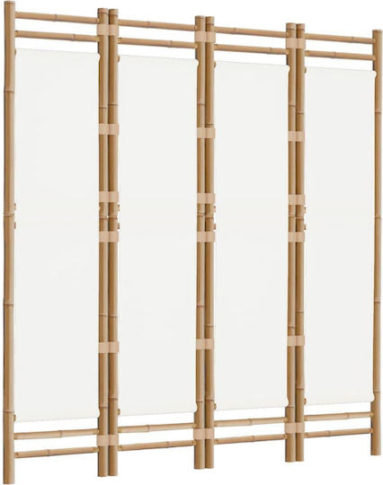 vidaXL Decorative Room Divider made of Bamboo with 4 Panels 180x160cm