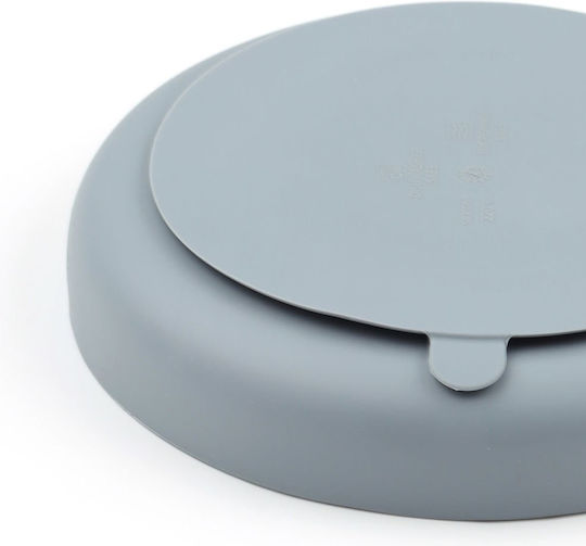 Baboo Baby Food Plate made of Silicone Gray
