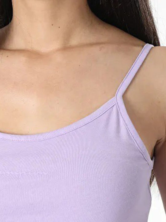 Καλοκαιρινό Midi Αθλητικό Φόρεμα με Τιράντα Lilac