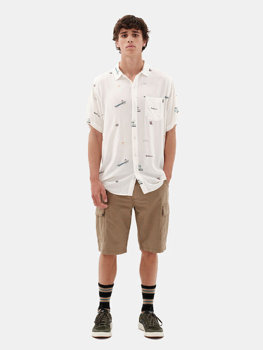 Κοντομάνικο Πουκάμισο σε Κανονική Γραμμή Off White
