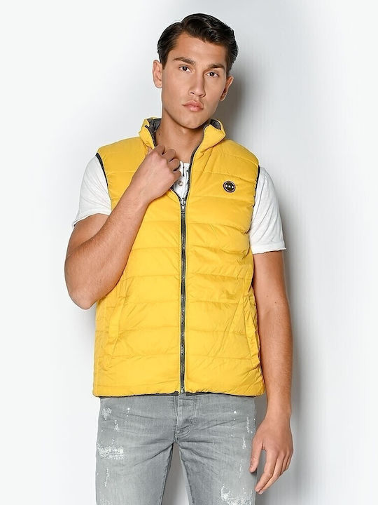 Ärmellos Jacke Puffer Anthracite-Yellow