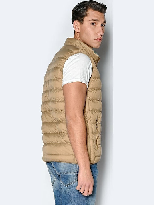 Αμάνικο Μπουφάν Puffer Διπλής Όψης Μπεζ