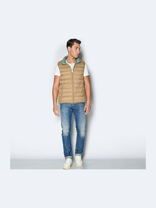 Αμάνικο Μπουφάν Puffer Διπλής Όψης Μπεζ