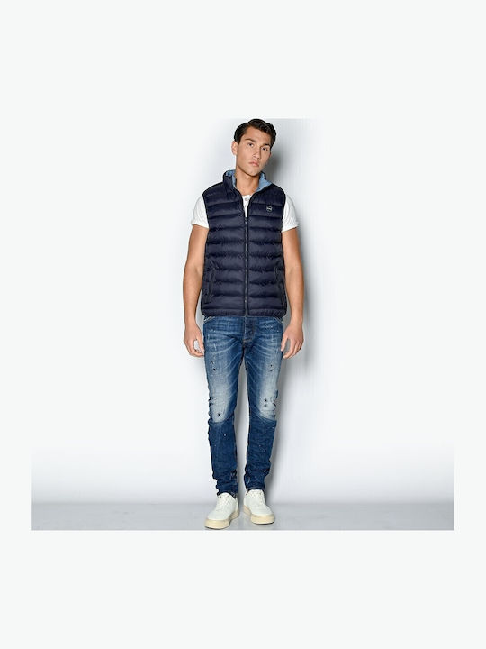 Sleeveless Jacket Puffer Blue-Light Blue