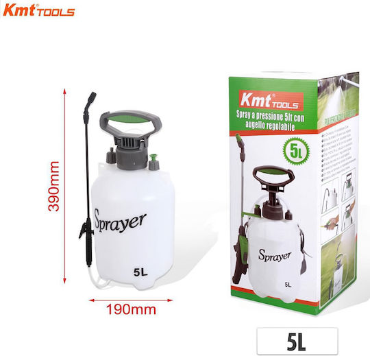 KMT Tools Pressure Sprayer with Capacity 5lt in White color