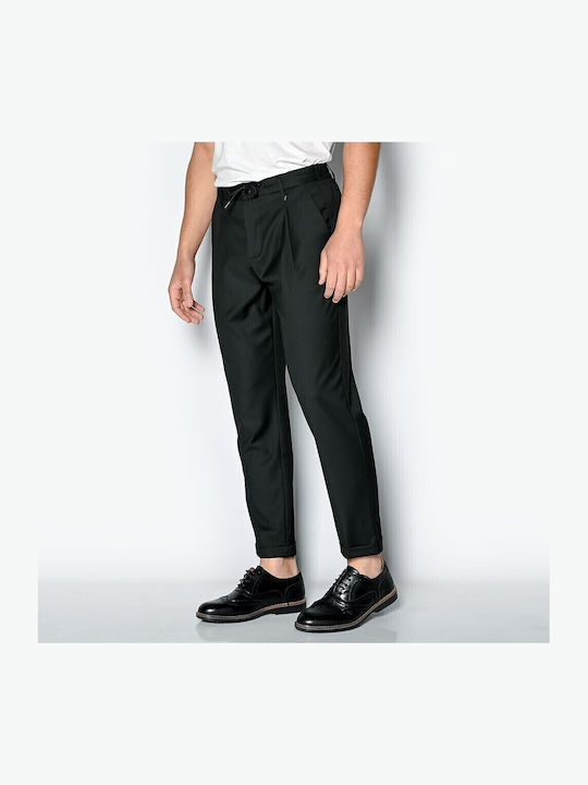 Παντελόνι Chino Ελαστικό σε Loose Εφαρμογή Μαύρο