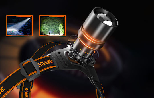 Superfire Wiederaufladbar Stirnlampe LED mit maximaler Helligkeit 500lm Schwarz
