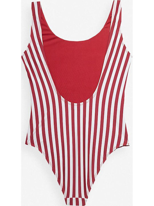 One-Piece Swimsuit with Open Back Colorful