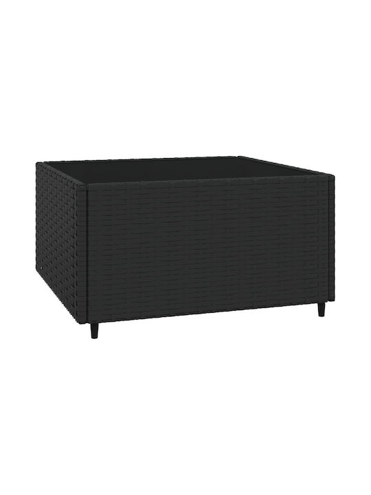 Set Cameră De Zi Pentru Exterior 3 Piese Negru Cu Perne