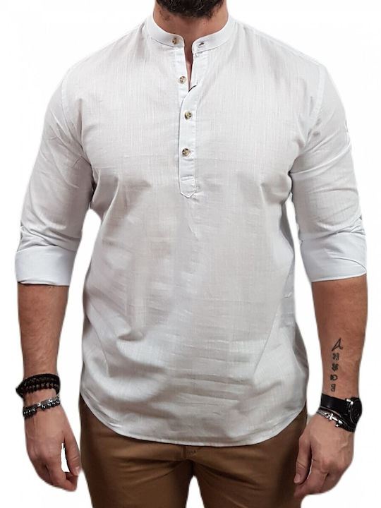 Jack & Jones Men's Shirt Long Sleeve White