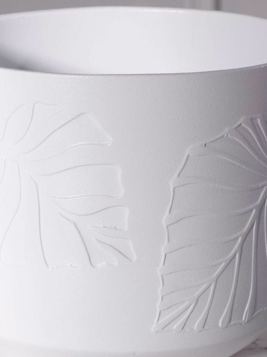 Supergreens Planter Ceramic White 14x14x12cm.